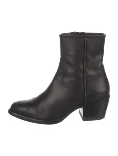Pre-owned Rag & Bone Leather Western Boots In Black