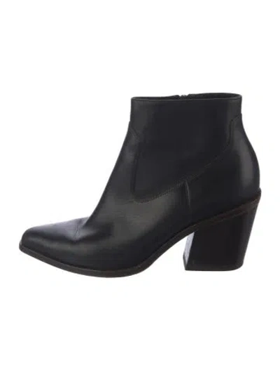 Pre-owned Rag & Bone Leather Western Boots In Black