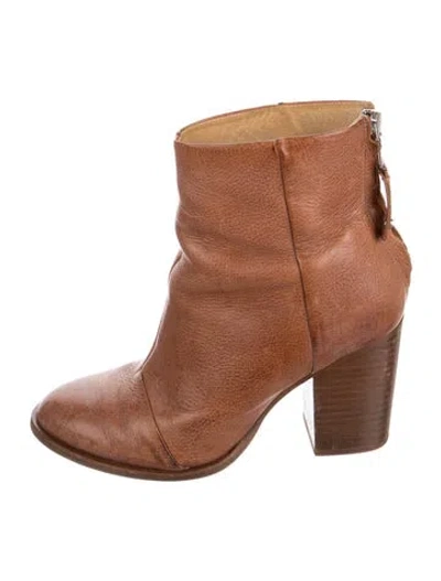 Pre-owned Rag & Bone Leather Western Boots In Brown
