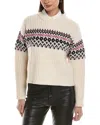 Rag & Bone Leigh Fairisle Wool Sweater In Neutral