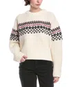 Rag & Bone Off-white Leigh Fair Isle Sweater In White