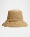 Rag & Bone Lela Raffia Rollable Bucket Hat In Neutral