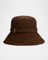 Rag & Bone Lela Raffia Rollable Bucket Hat