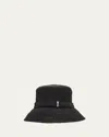 Rag & Bone Lela Raffia Rollable Bucket Hat In Black