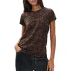 Rag & Bone Leopard Print Cotton T-shirt In Brown