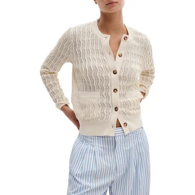 Rag & Bone Leslie Knit Cardigan In Neutral