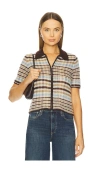 Rag & Bone Womens Ivrmt Leva Striped Wool-blend Top In Multi
