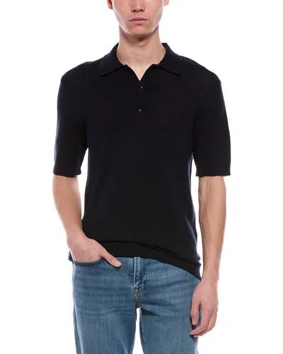 Rag & Bone Lewis Polo Shirt In Black