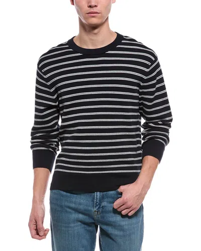Rag & Bone Lewis Striped Crewneck Sweatshirt In Black