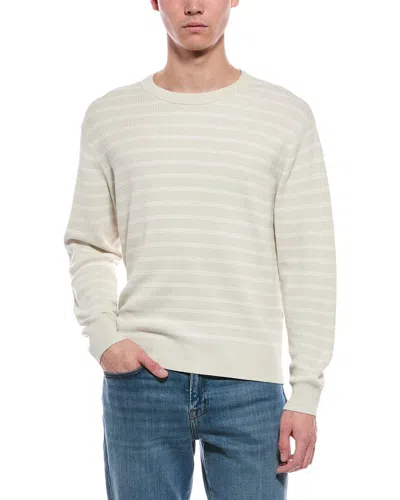 Rag & Bone Lewis Striped Crewneck Sweatshirt In White