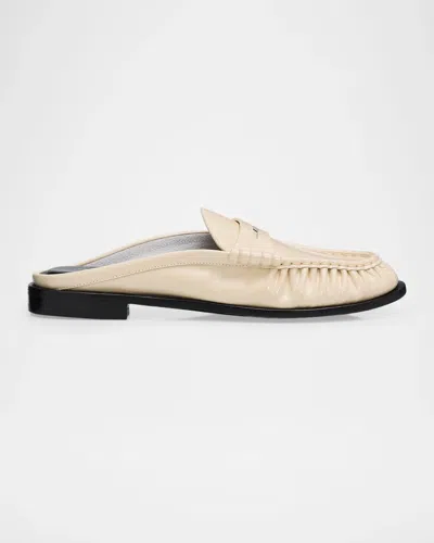 Rag & Bone Lexi Leather Penny Loafer Mules In Neutral