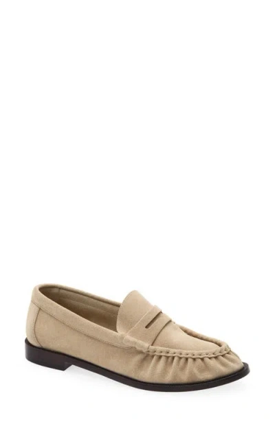 Rag & Bone Lexi Suede Penny Loafers In Neutral