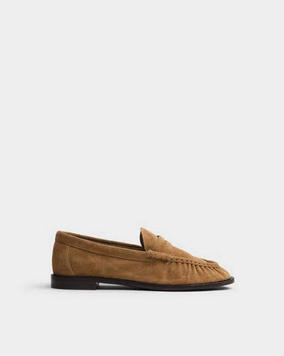 Rag & Bone Lexi Suede Loafer In Brown