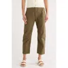 Rag & Bone Leyton Crop Cotton Work Pants In Green