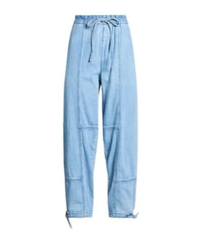 Rag & Bone Light-colored Denim Drawstring Pants In Blue