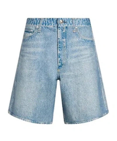 Rag & Bone Light-colored Denim Shorts In Blue