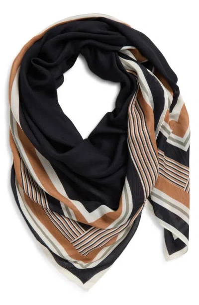 Rag & Bone Lina Striped Modal Scarf In Olvpl
