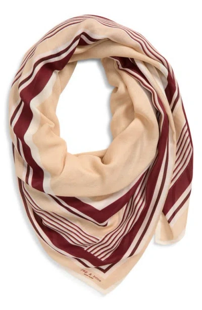 Rag & Bone Lina Striped Modal Scarf In Pomst