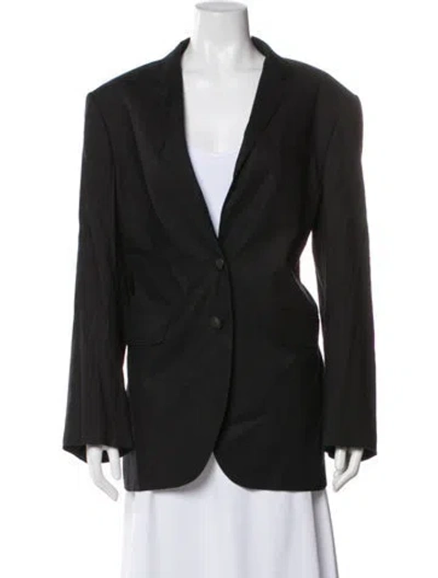 Pre-owned Rag & Bone Linen Blazer In Black