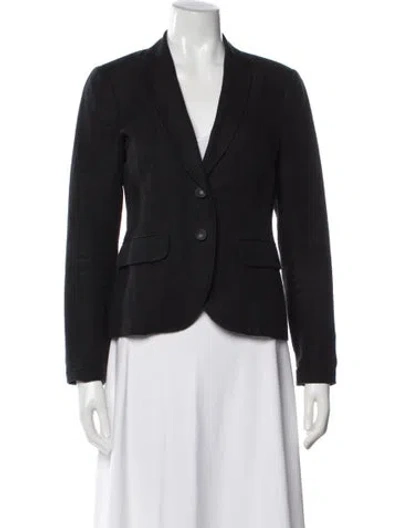 Pre-owned Rag & Bone Linen Blazer In Black
