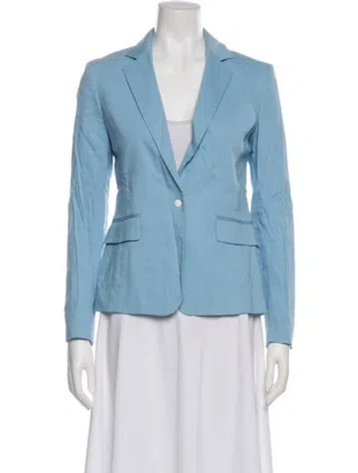 Pre-owned Rag & Bone Linen Blazer In Blue
