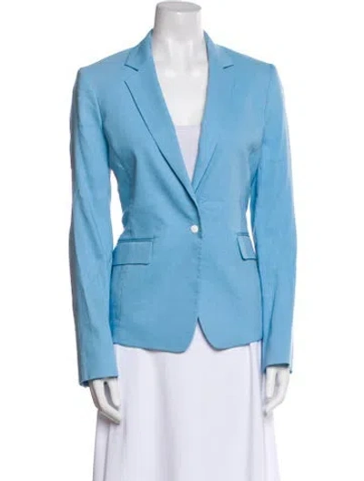 Pre-owned Rag & Bone Linen Blazer In Blue