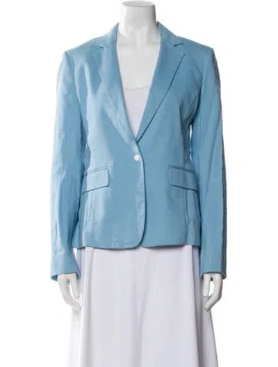 Pre-owned Rag & Bone Linen Blazer In Blue
