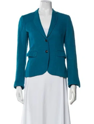 Pre-owned Rag & Bone Linen Blazer In Blue