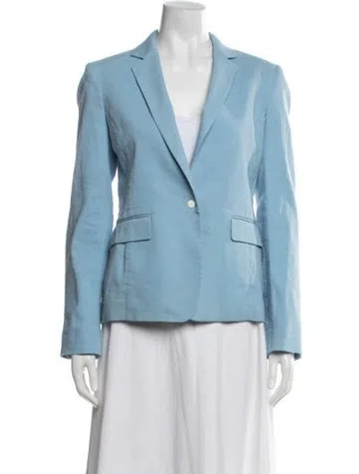 Pre-owned Rag & Bone Linen Blazer In Blue