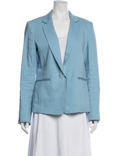 Pre-owned Rag & Bone Linen Blazer In Blue