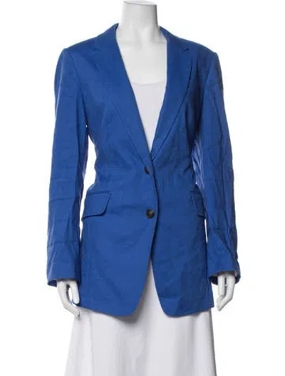 Pre-owned Rag & Bone Linen Blazer In Blue