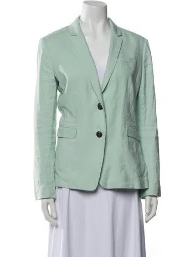 Pre-owned Rag & Bone Linen Blazer In Green