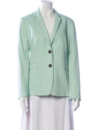 Pre-owned Rag & Bone Linen Blazer In Green