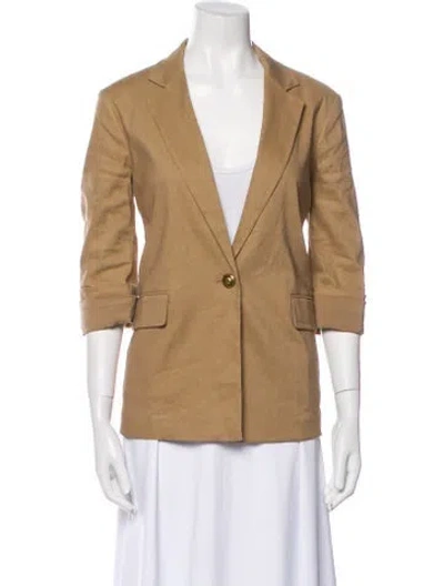 Pre-owned Rag & Bone Linen Blazer In Neutral