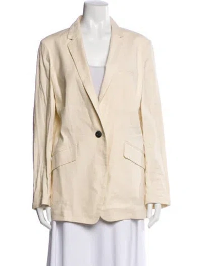Pre-owned Rag & Bone Linen Blazer In Neutral