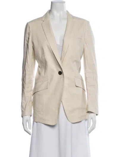 Pre-owned Rag & Bone Linen Blazer In Neutral