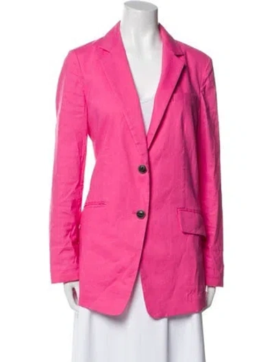 Pre-owned Rag & Bone Linen Blazer In Pink