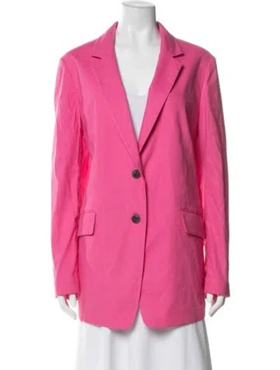 Pre-owned Rag & Bone Linen Blazer In Pink