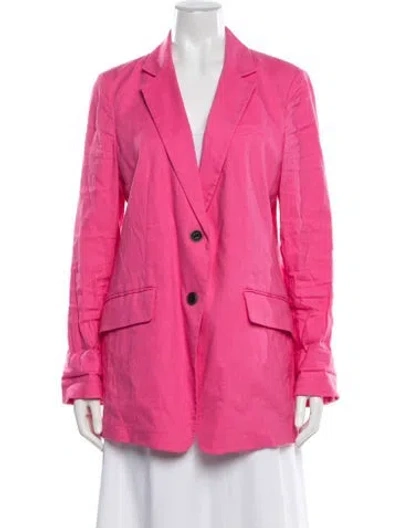 Pre-owned Rag & Bone Linen Blazer In Pink