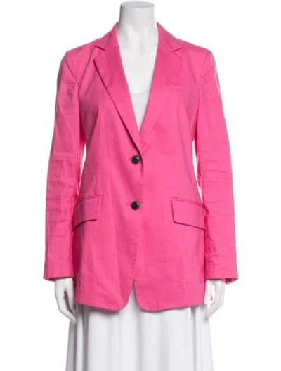 Pre-owned Rag & Bone Linen Blazer In Pink