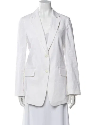 Pre-owned Rag & Bone Linen Blazer In White