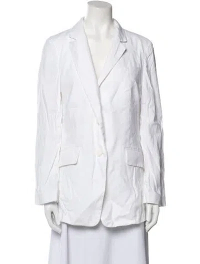 Pre-owned Rag & Bone Linen Blazer In White