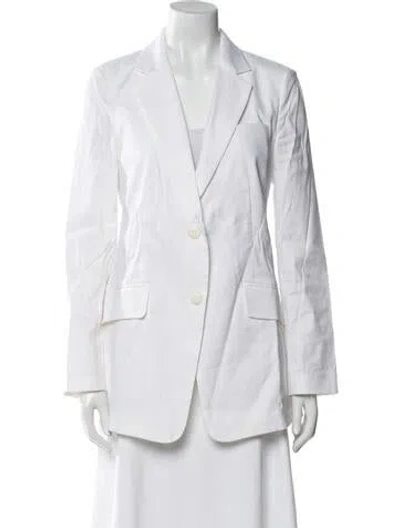 Pre-owned Rag & Bone Linen Blazer In White