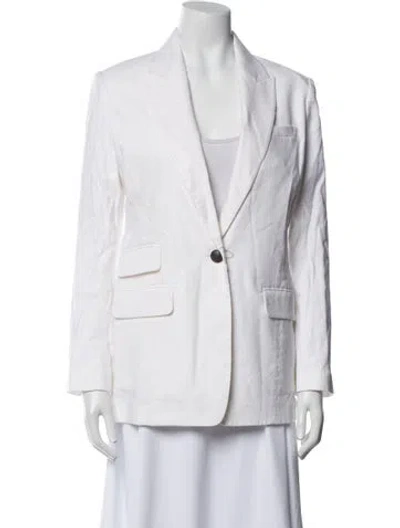 Pre-owned Rag & Bone Linen Blazer In White