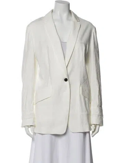 Pre-owned Rag & Bone Linen Blazer In White