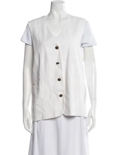 Pre-owned Rag & Bone Linen Blazer In White