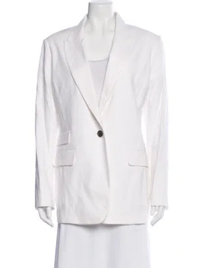 Pre-owned Rag & Bone Linen Blazer In White