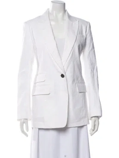 Pre-owned Rag & Bone Linen Blazer In White