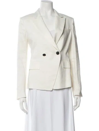 Pre-owned Rag & Bone Linen Blazer In White