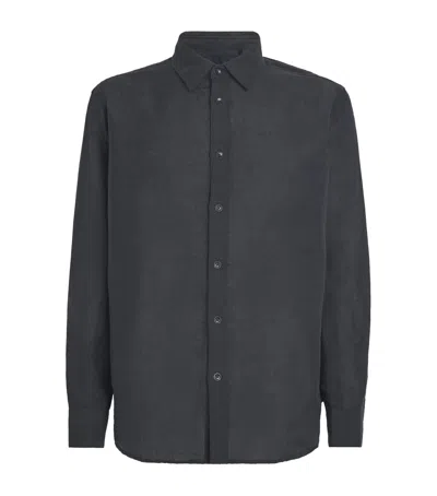 Rag & Bone Linen Cotton-blend Finch Shirt In Black